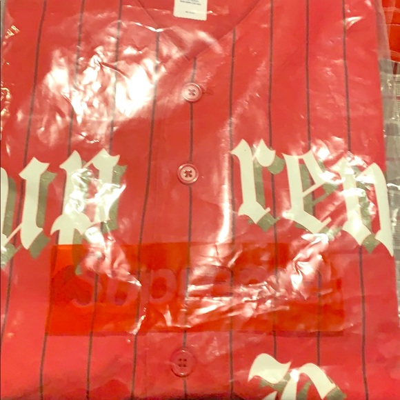 supreme love hate baseball jersey